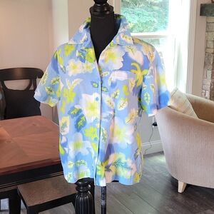 SunBay Cottons sz M linen cotton blend shirt